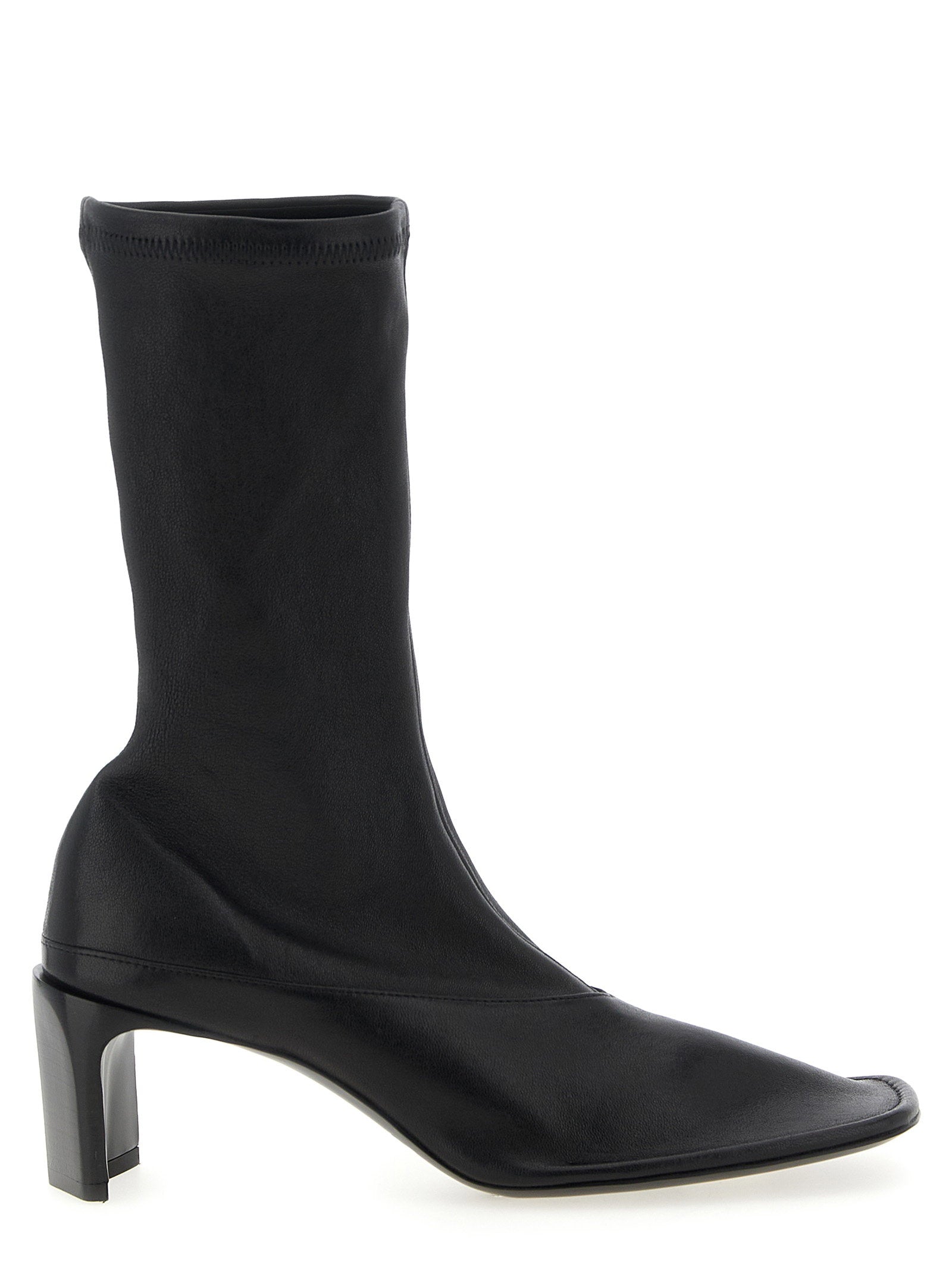 Jil Sander Stretch Nappa Leather Boot — Black