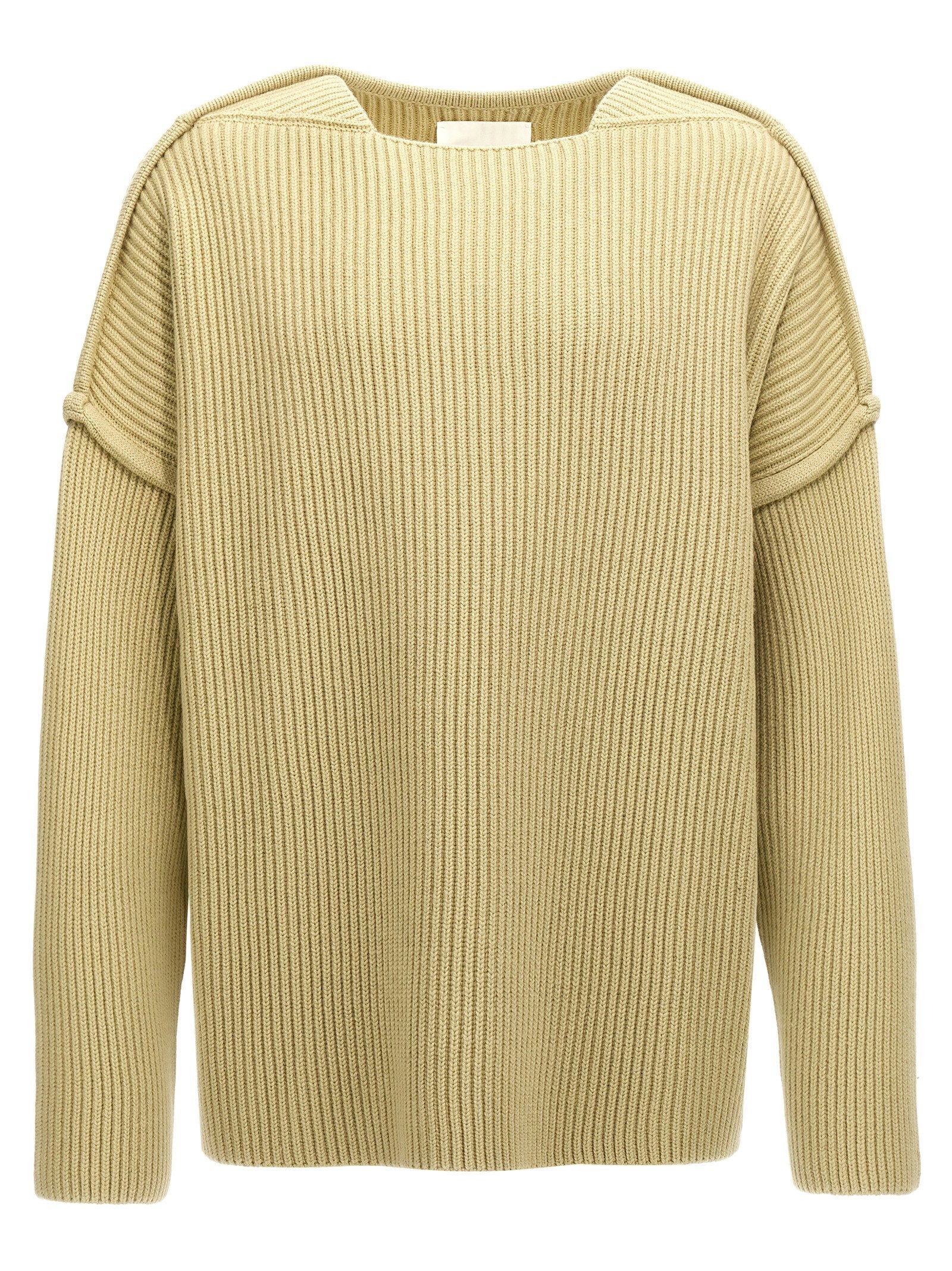 Jil Sander Jersey de lana acanalado - Beige