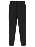Jil Sander Virgin Wool Canvas Trousers — Black