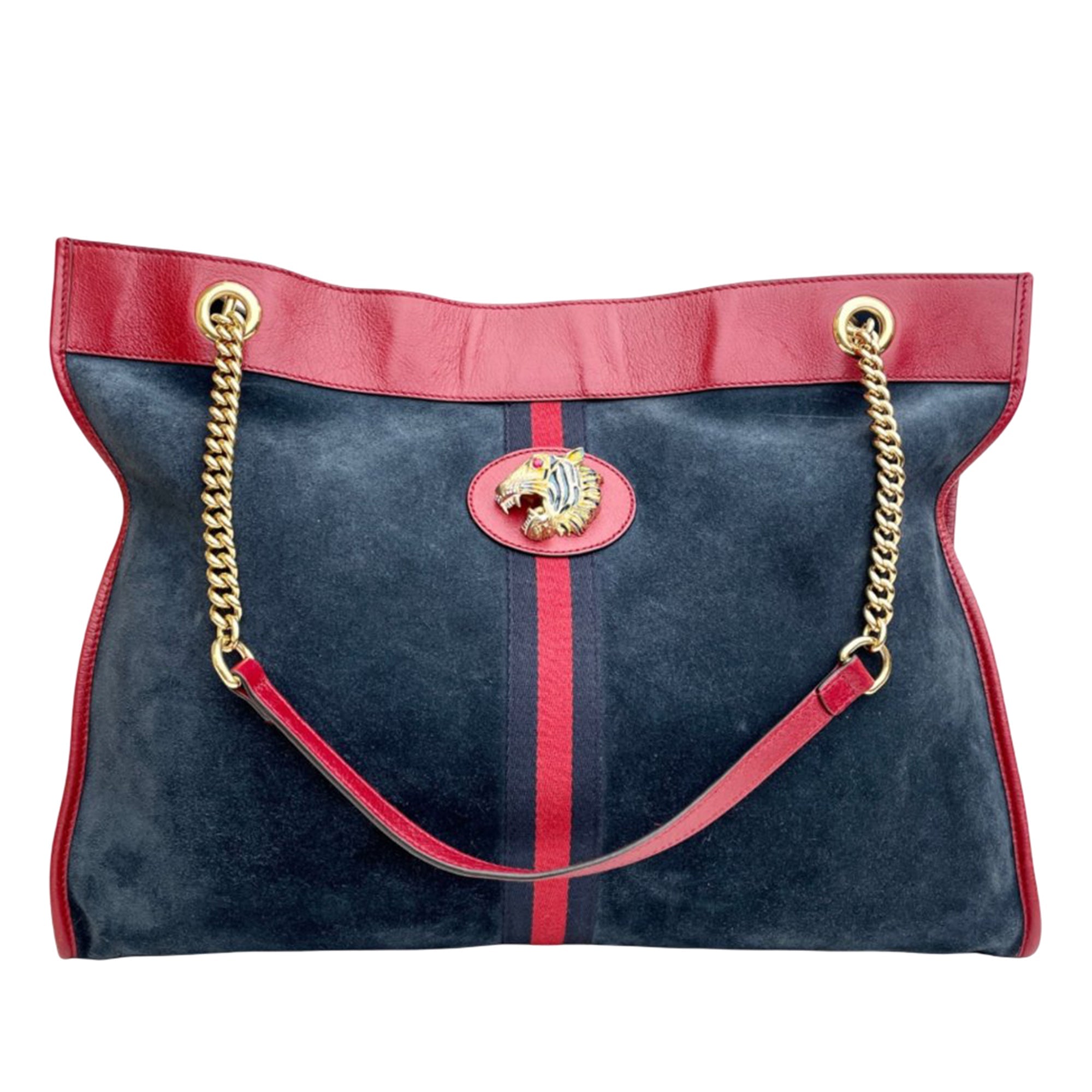 Large Web Suede Rajah Tote