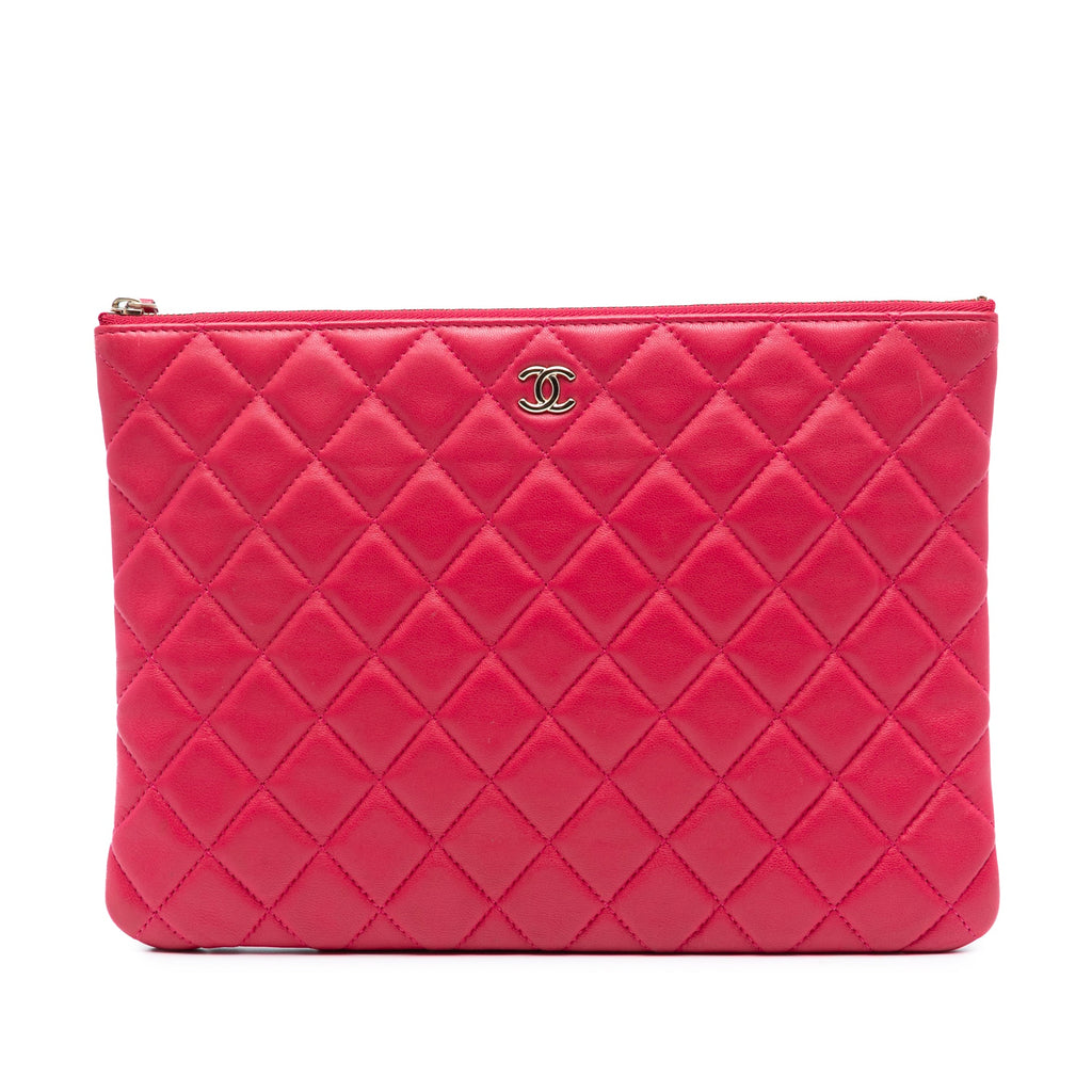 Medium Quilted Lambskin O Case Clutch