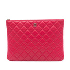 Medium Quilted Lambskin O Case Clutch