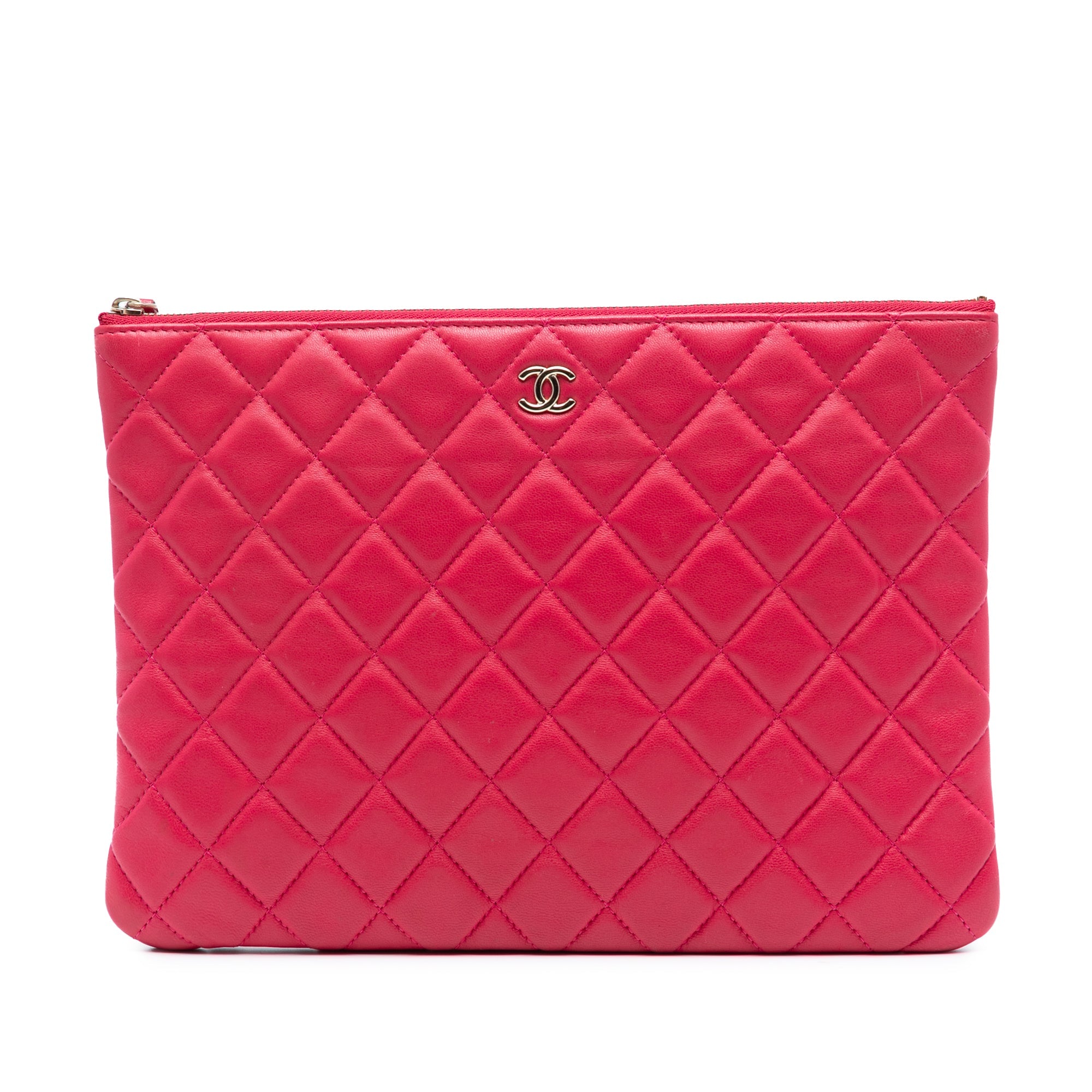 Medium Quilted Lambskin O Case Clutch