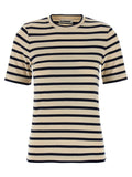 Jil Sander Striped Cotton Jersey T-shirt — Cream