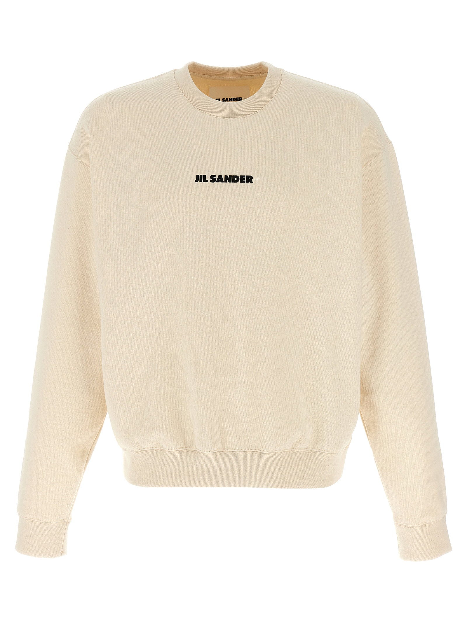 Jil Sander Logo-Print Sweatshirt — Cream