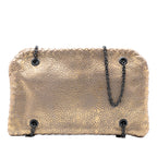 Intrecciato Trimmed Metallic Leather Duo Shoulder Bag