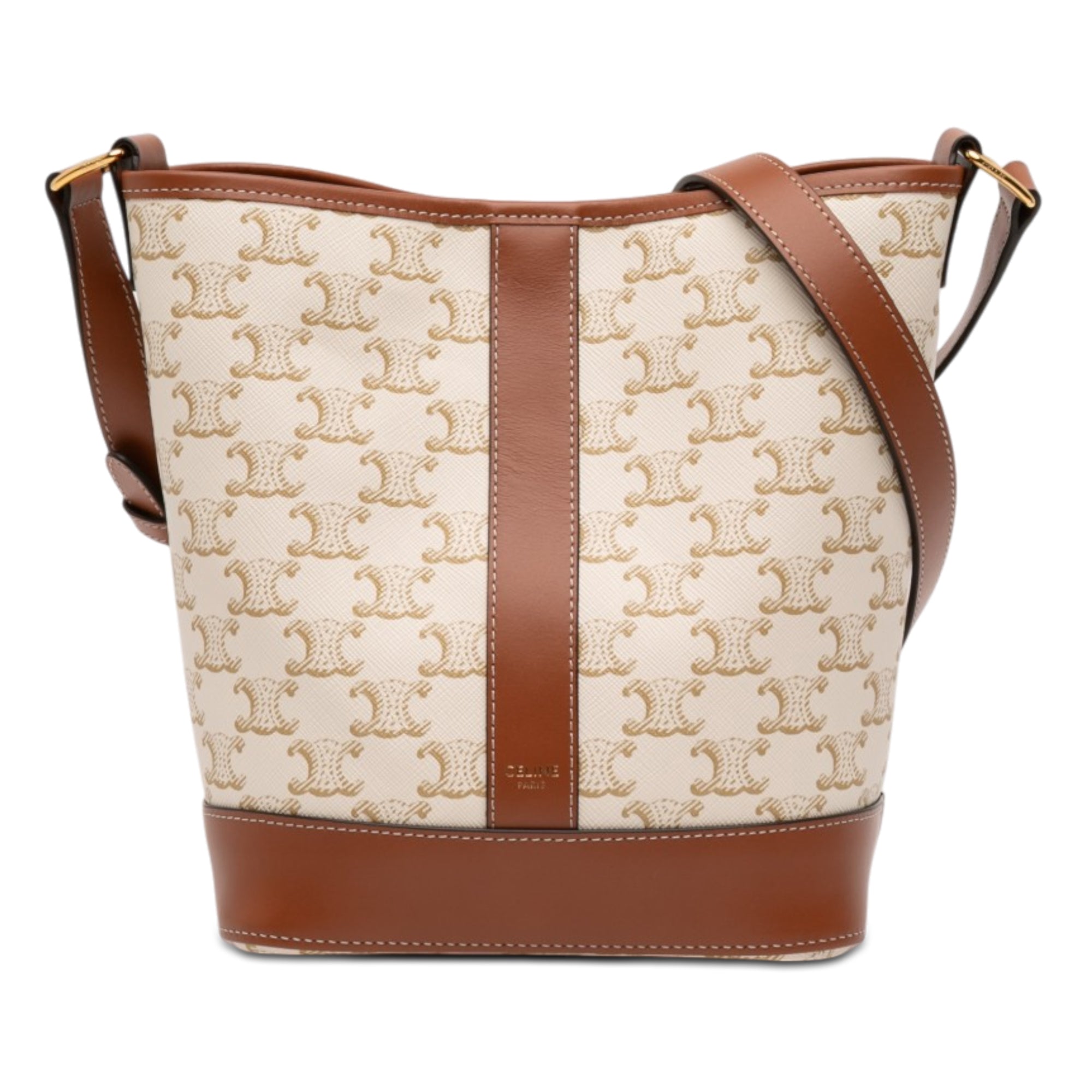 Small Triomphe Coated Canvas Bucket Bag