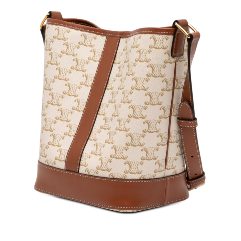 Small Triomphe Coated Canvas Bucket Bag
