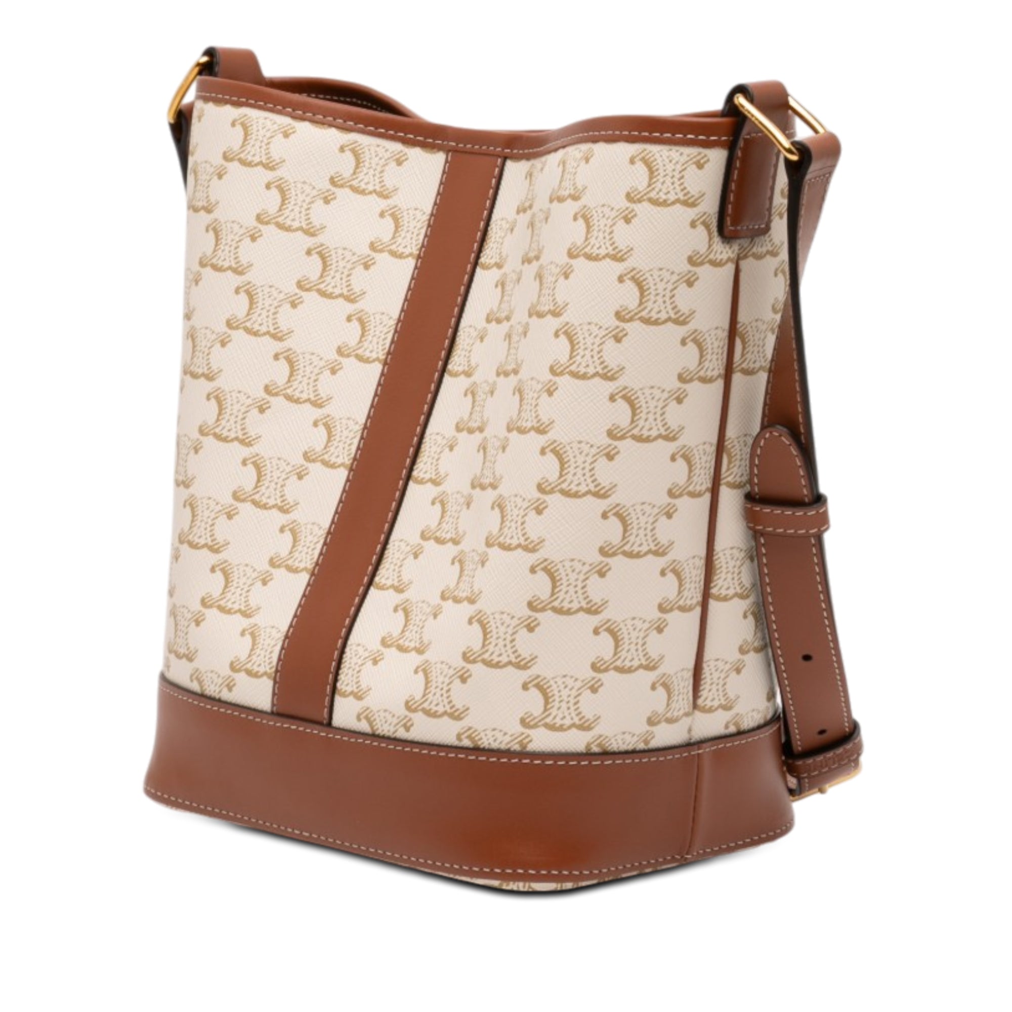 Small Triomphe Coated Canvas Bucket Bag