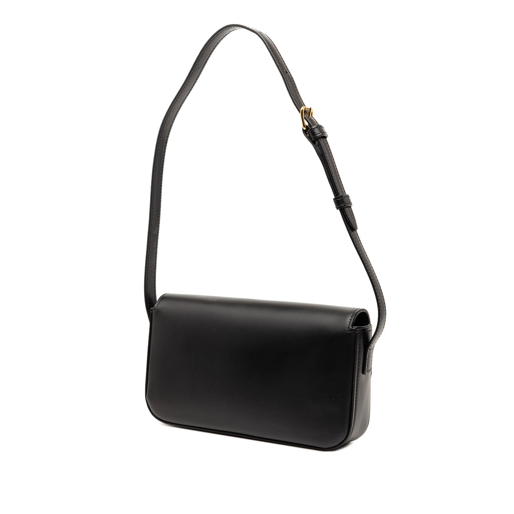 Shiny Calfskin Triomphe Claude Shoulder Bag