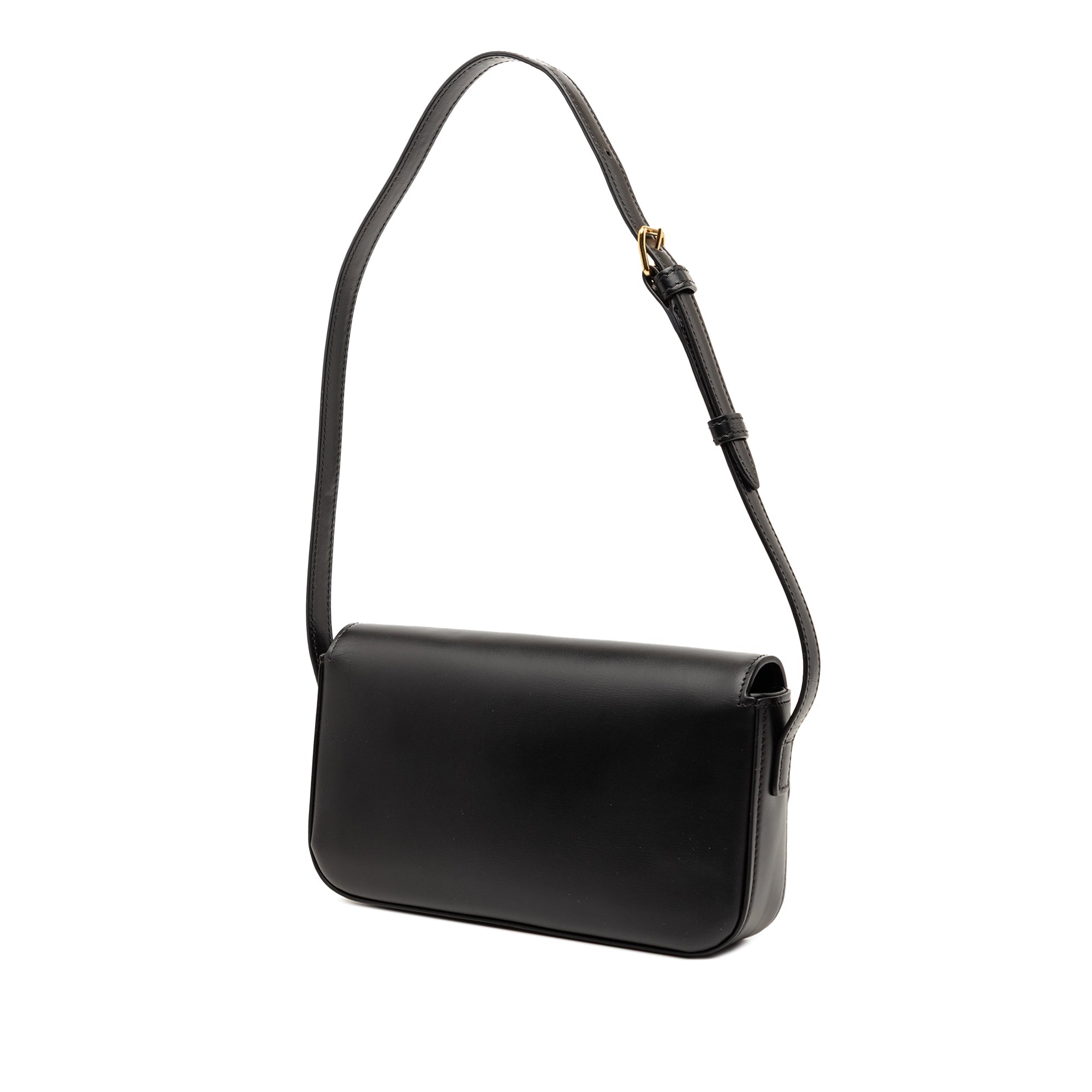 Shiny Calfskin Triomphe Claude Shoulder Bag