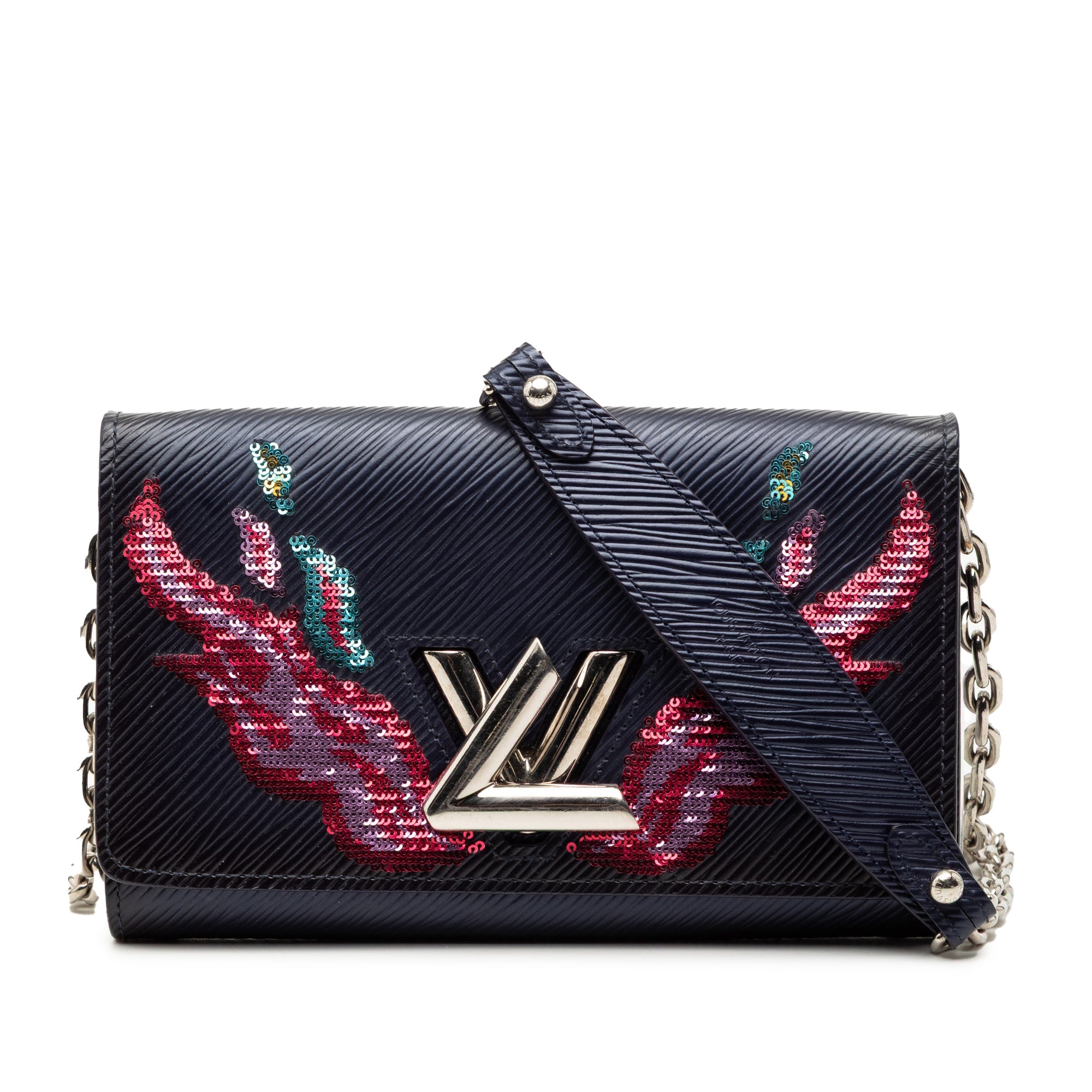 Epi Sequin Flames Twist Chain Wallet