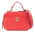Small Quilted Caviar Top Handle Camera Bag