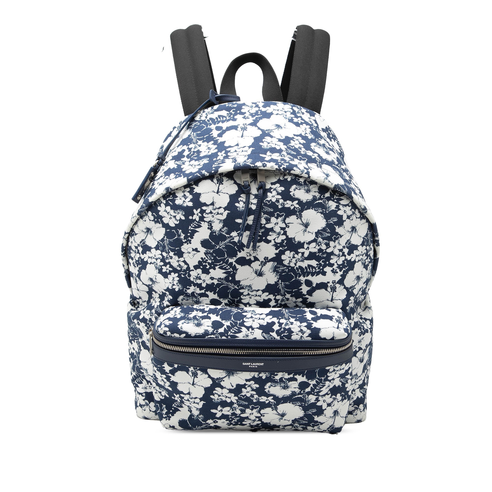 Canvas Hibiscus Flower City Backpack