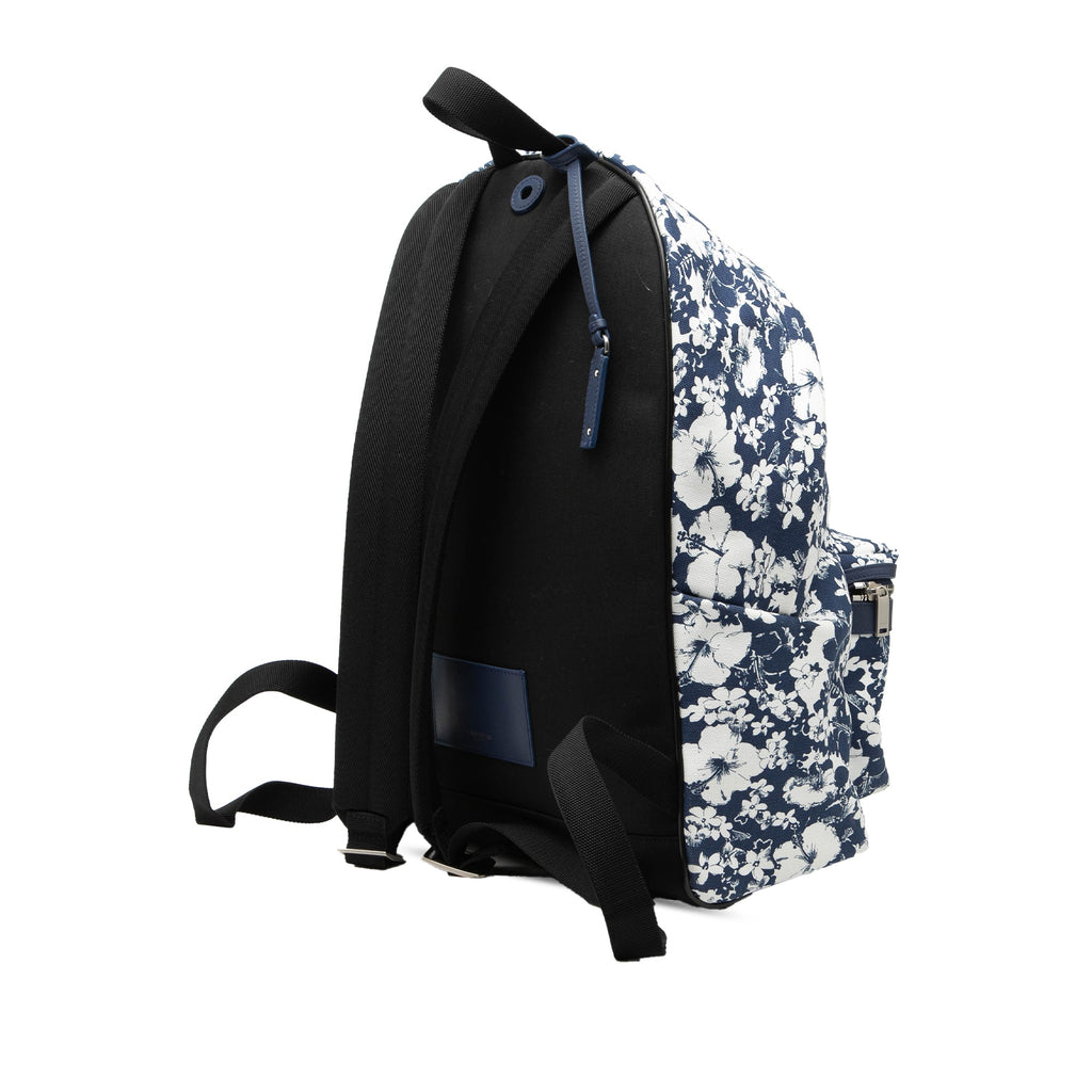 Canvas Hibiscus Flower City Backpack