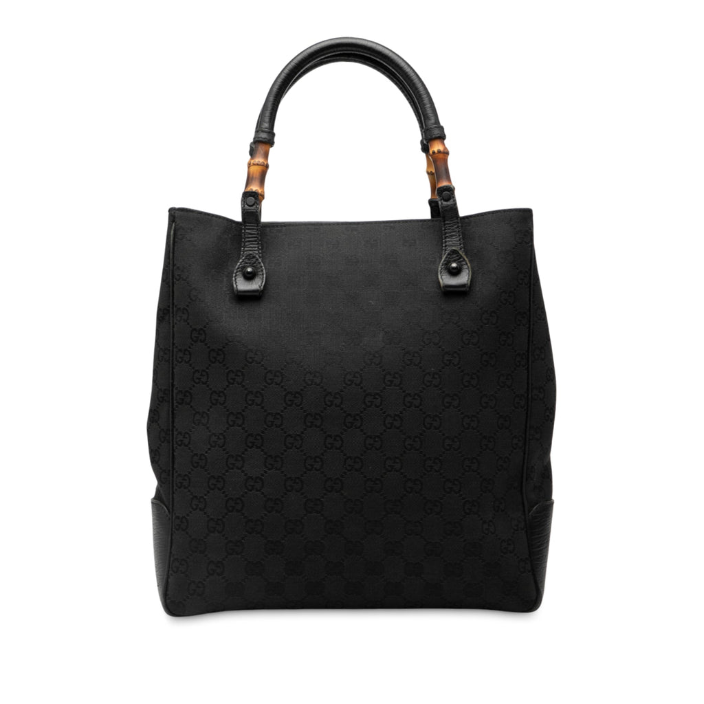 GG Canvas Bamboo Tote
