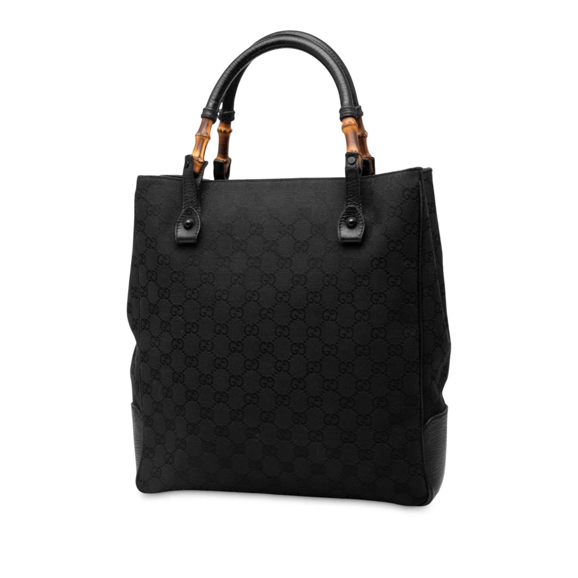 GG Canvas Bamboo Tote