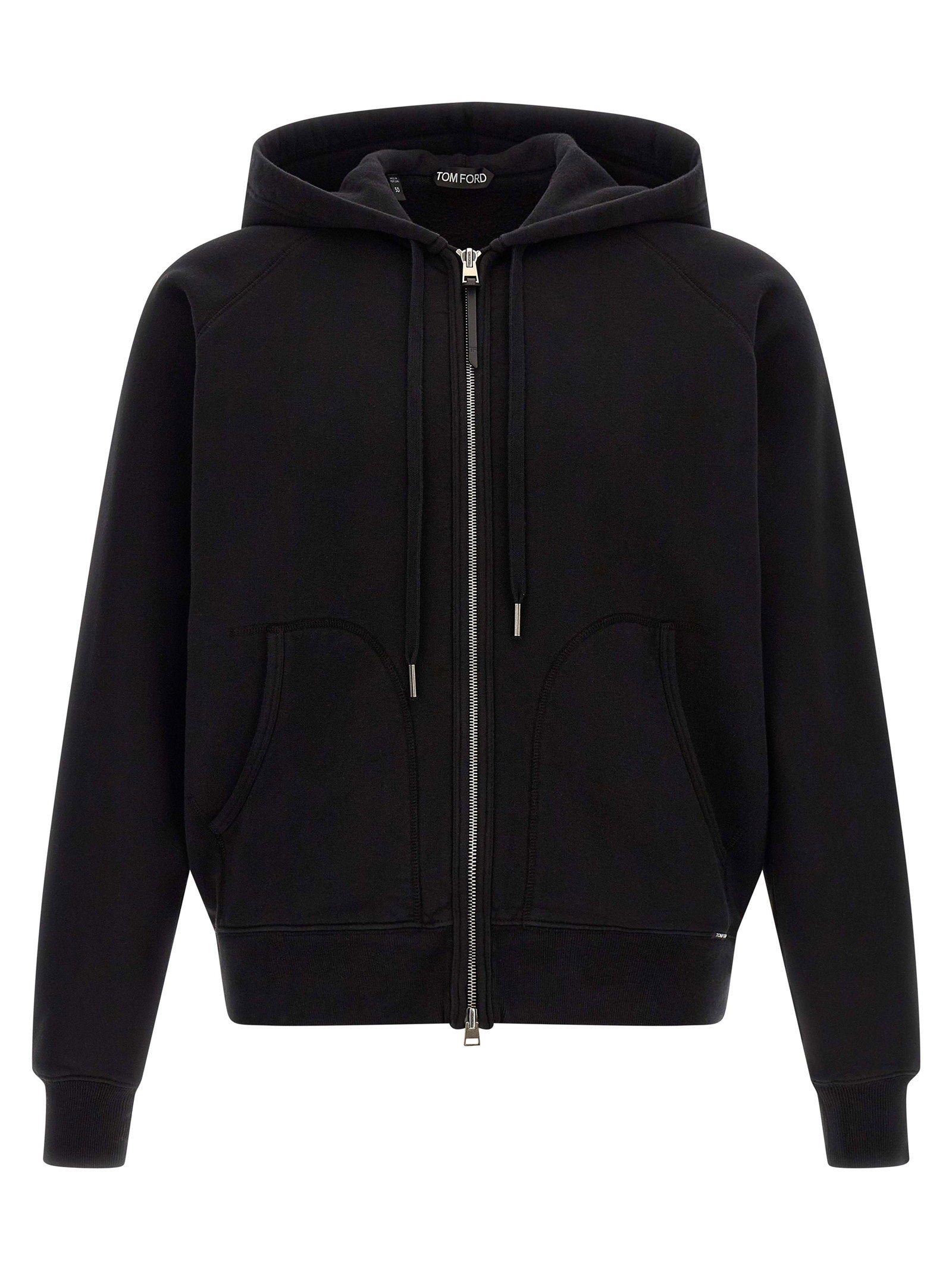 Tom Ford Cotton with Fleece Lining Hoodie — Black