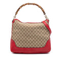 GG Canvas Bamboo Diana Satchel