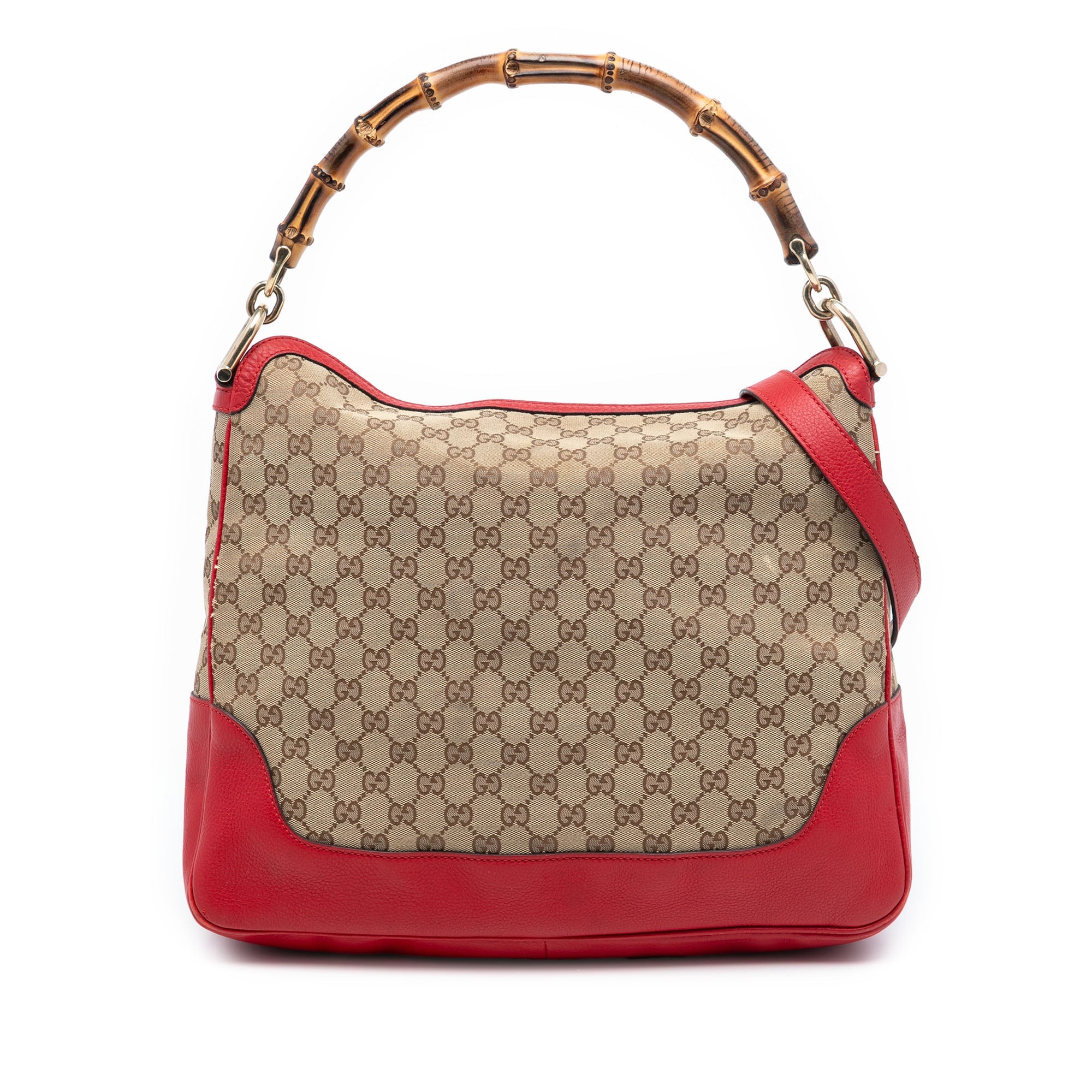 GG Canvas Bamboo Diana Satchel