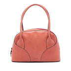 Textured Calfskin Top Handle Bag