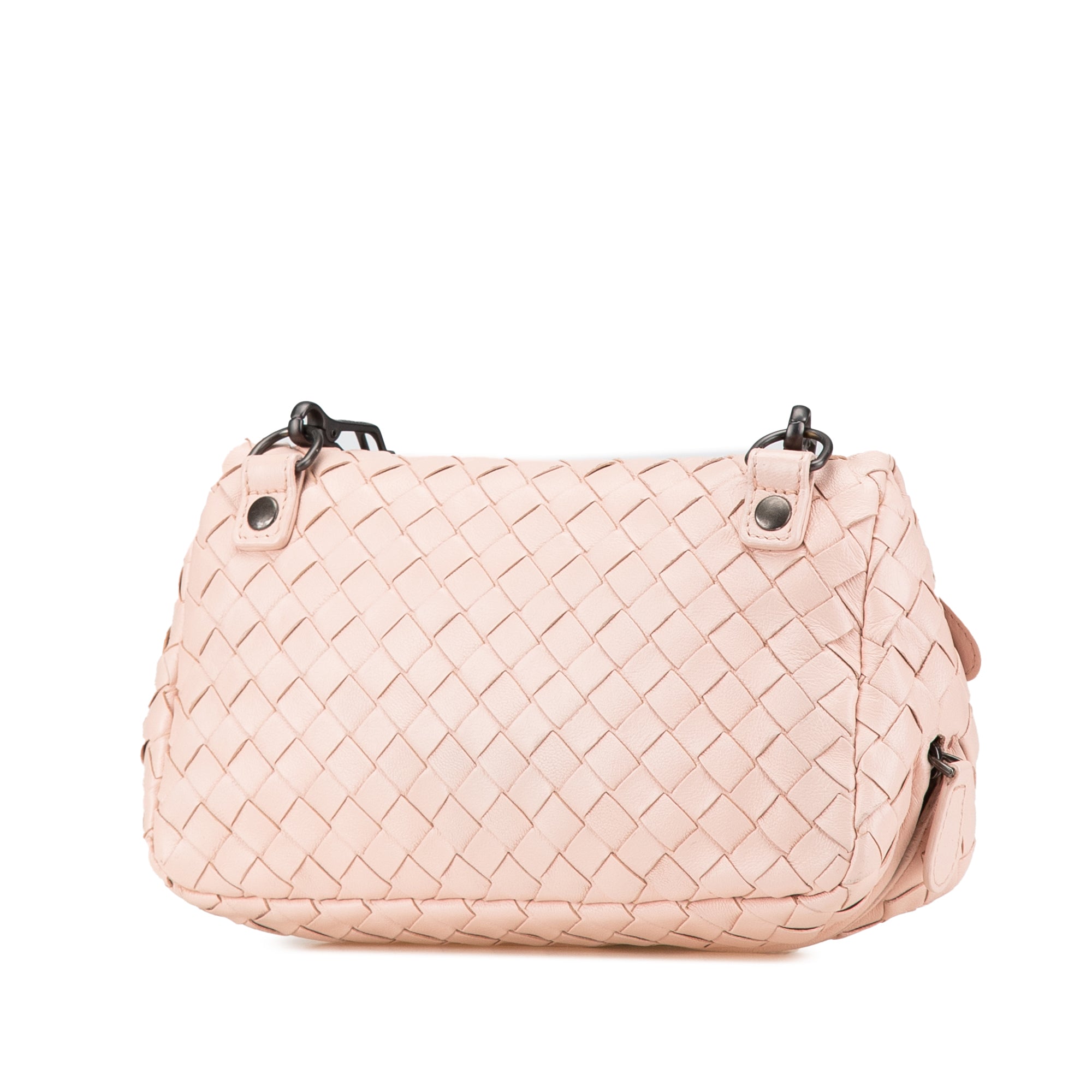 Leather Intrecciato Chain Flap Crossbody