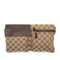 GG Canvas Web Double Pocket Belt Bag