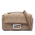 Zucca Embossed Technical Fabric Chain Midi Baguette