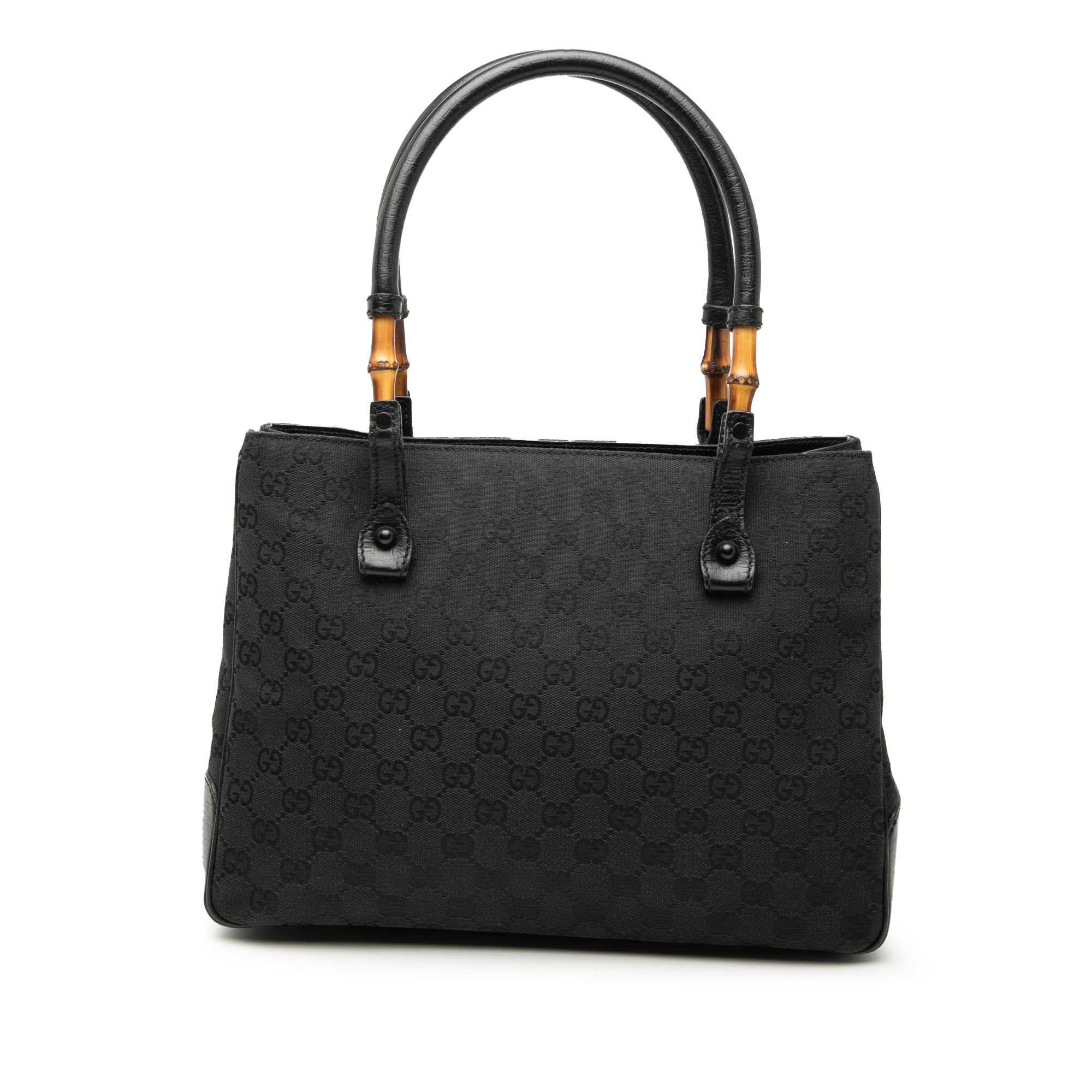 GG Canvas Bamboo Tote