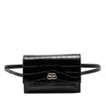Croc Embossed Leather Sharp Belt Bag XS