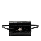 Croc Embossed Leather Sharp Belt Bag XS