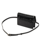 Croc Embossed Leather Sharp Belt Bag XS