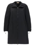 Marni Satin Parka Coat — Black
