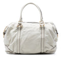 Leather Horsebit Nail Boston Bag