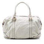 Leather Horsebit Nail Boston Bag