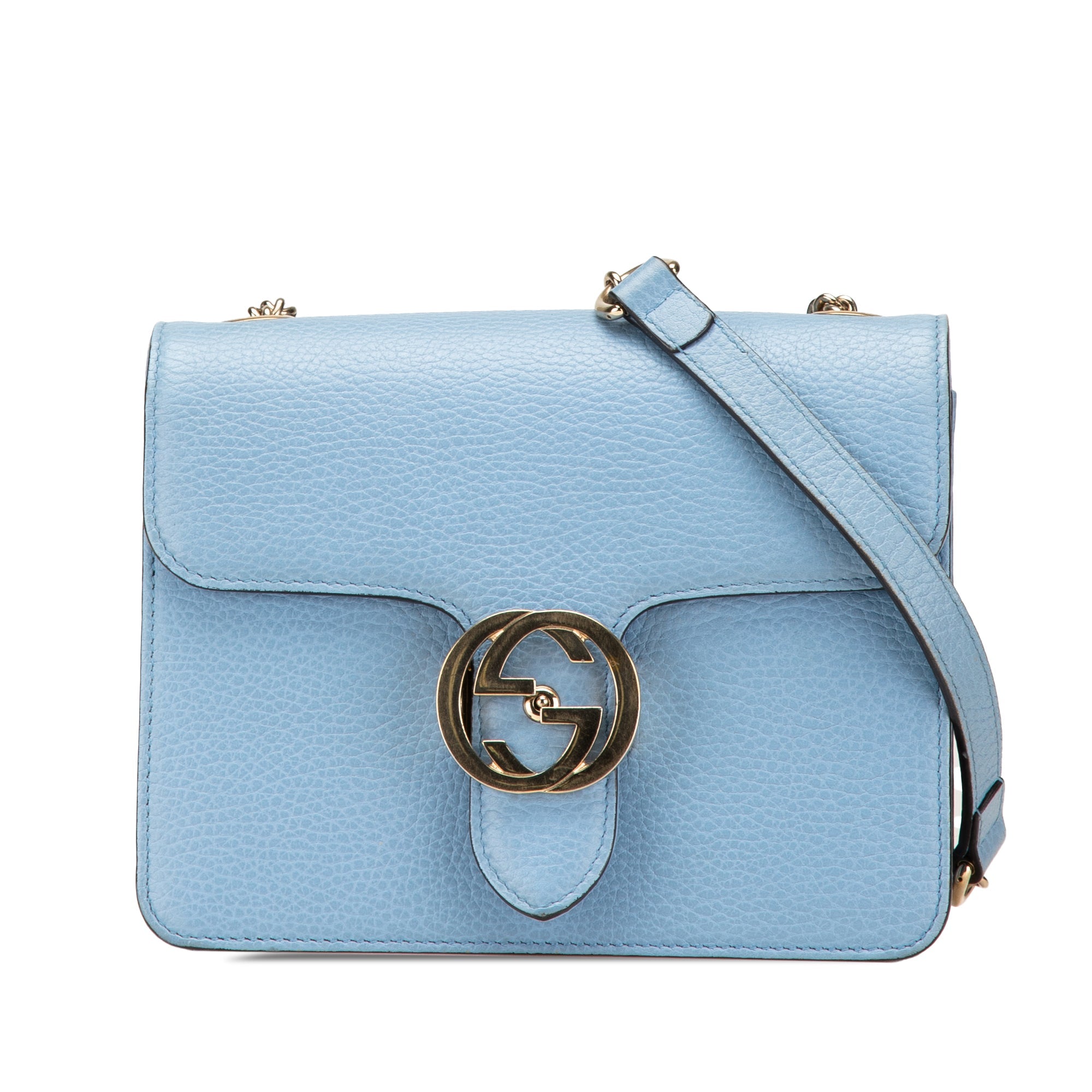 Small Dollar Calfskin Interlocking G Crossbody