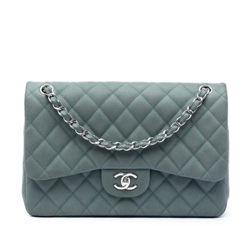 Jumbo Classic Iridescent Caviar Double Flap