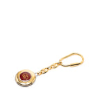 Gold Plated Resin Logo Key Chain