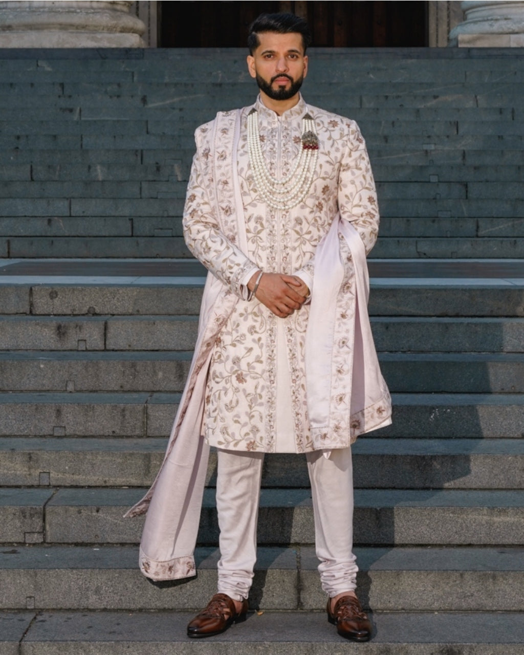 Lilac Blush Sherwani By KYNAH, Luxury Indian Fashion & Bridal Wear