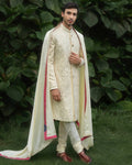 Butter Yellow Sherwani By KYNAH, Luxury Indian Fashion & Bridal Wear