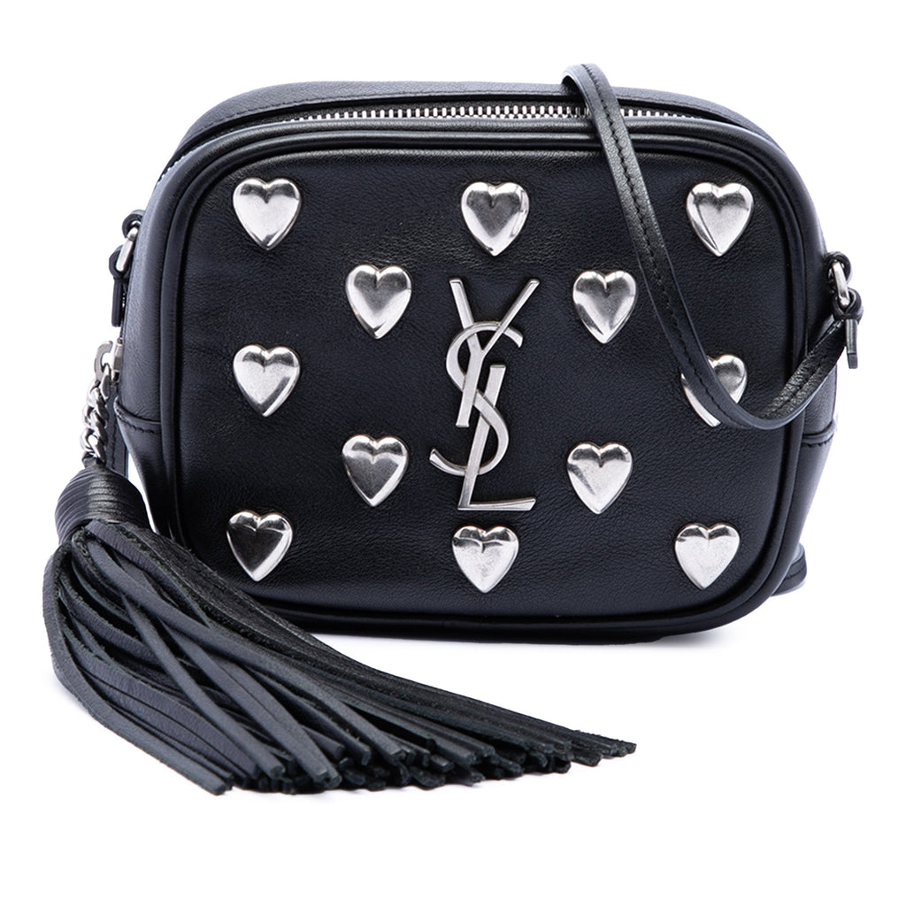 Studded Calfskin Monogram Heart Blogger Crossbody