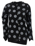 Junya Watanabe Polka Dot Asymmetrical Cardigan — Black