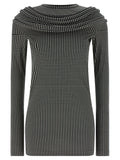 Junya Watanabe Sculptural Polka-Dot Jersey Dress — Black