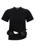 Junya Watanabe Sculptural Crêpe T-shirt — Black