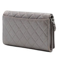 Quilted Metallic Lambskin Boy Clutch On Chain