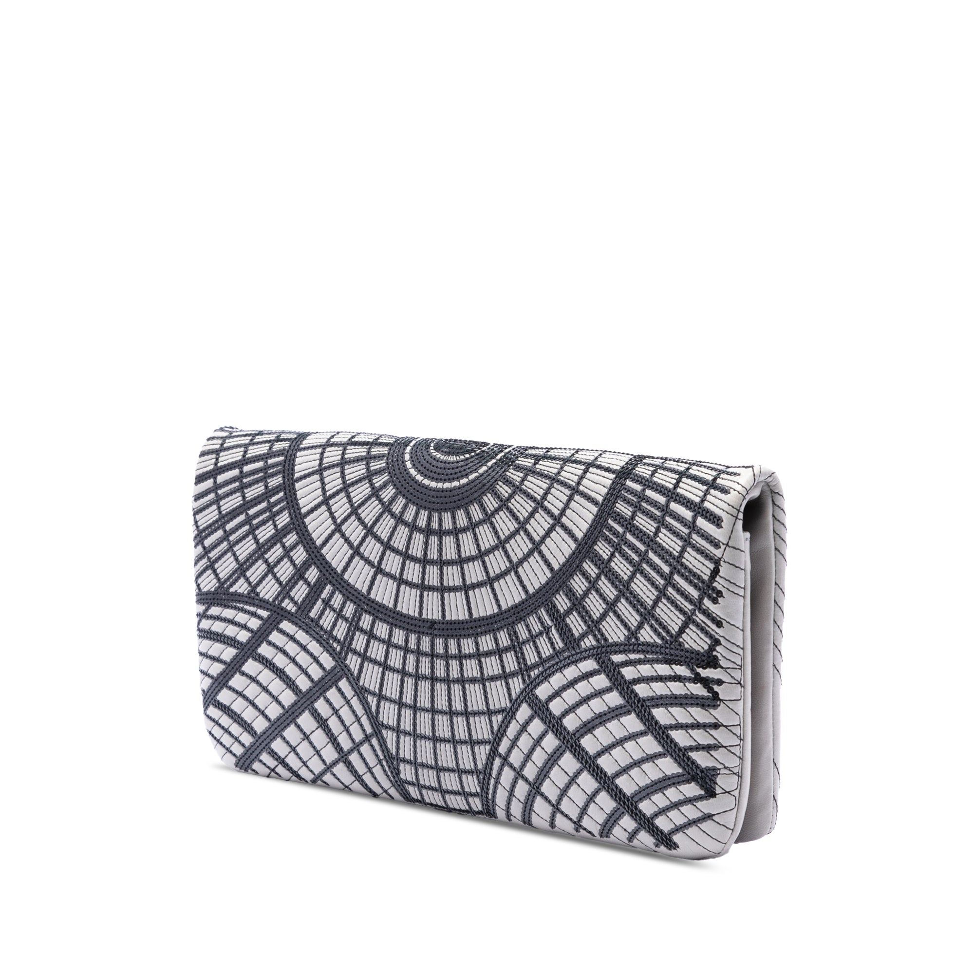 Sequin Embellished Lambskin Grand Palais Clutch