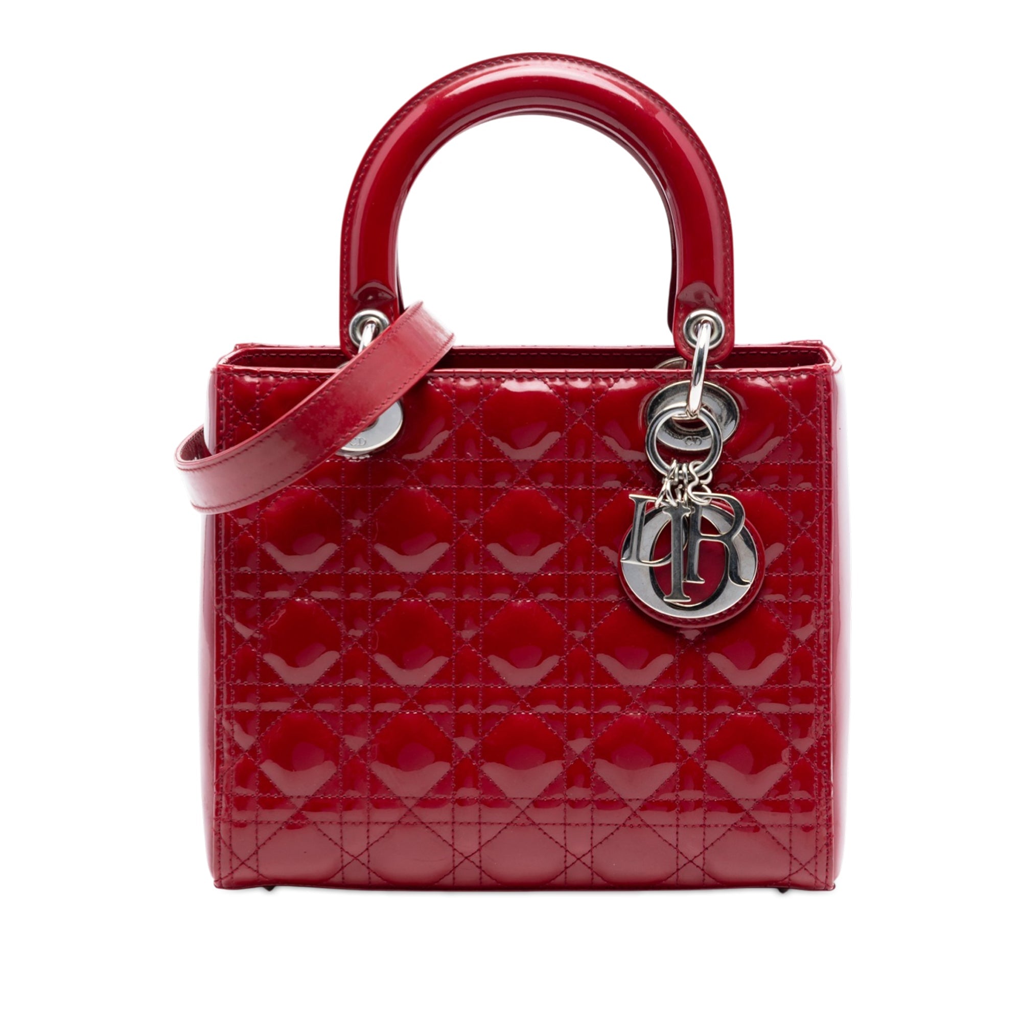 Medium Patent Cannage Lady Dior
