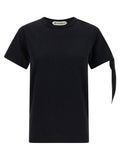 J.w.anderson Cotton Jersey with Knotted Sleeves T-Shirt — Black