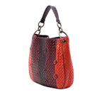 Multicolor Nappa Intrecciato Grommet Loop Hobo