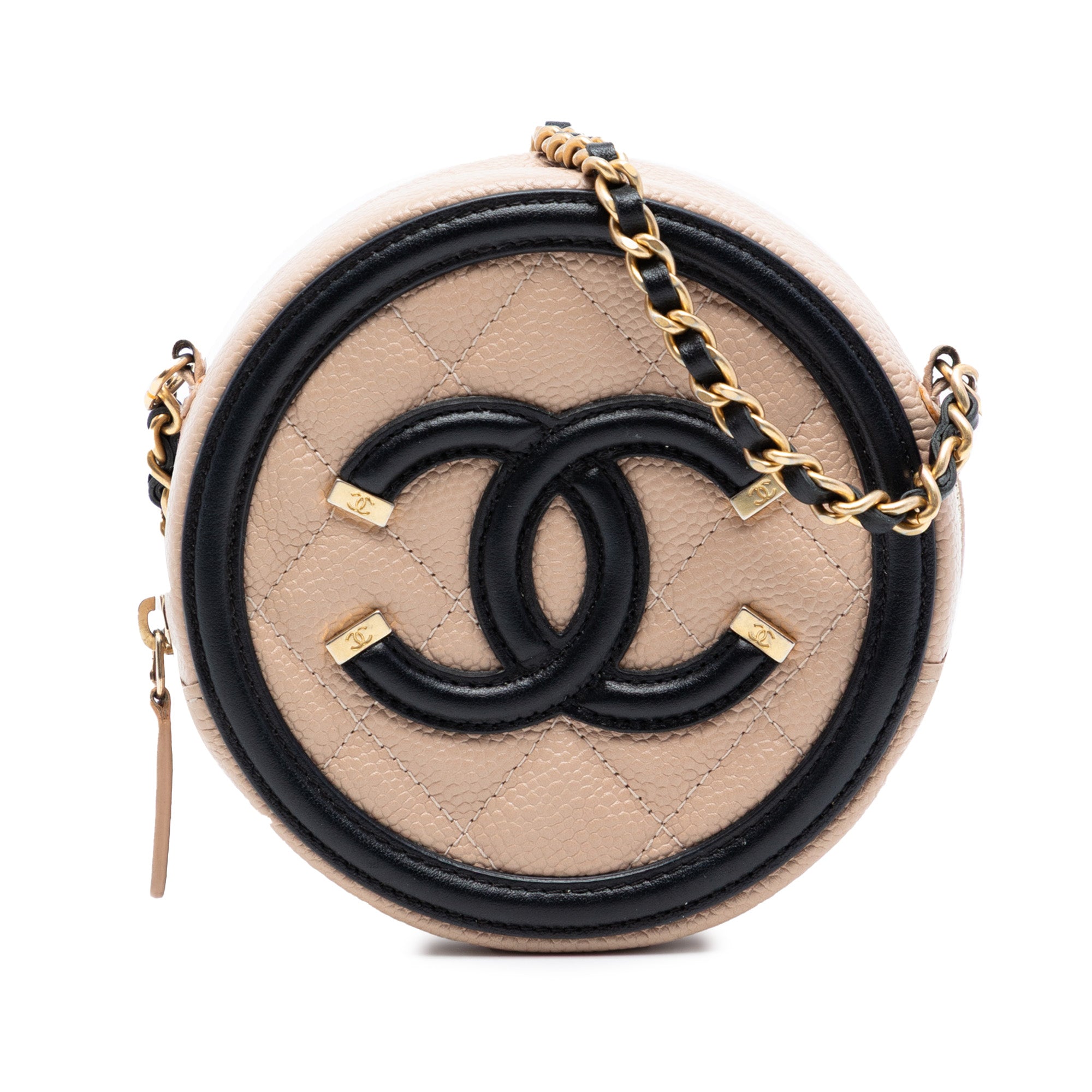 Caviar CC Filigree Round Crossbody